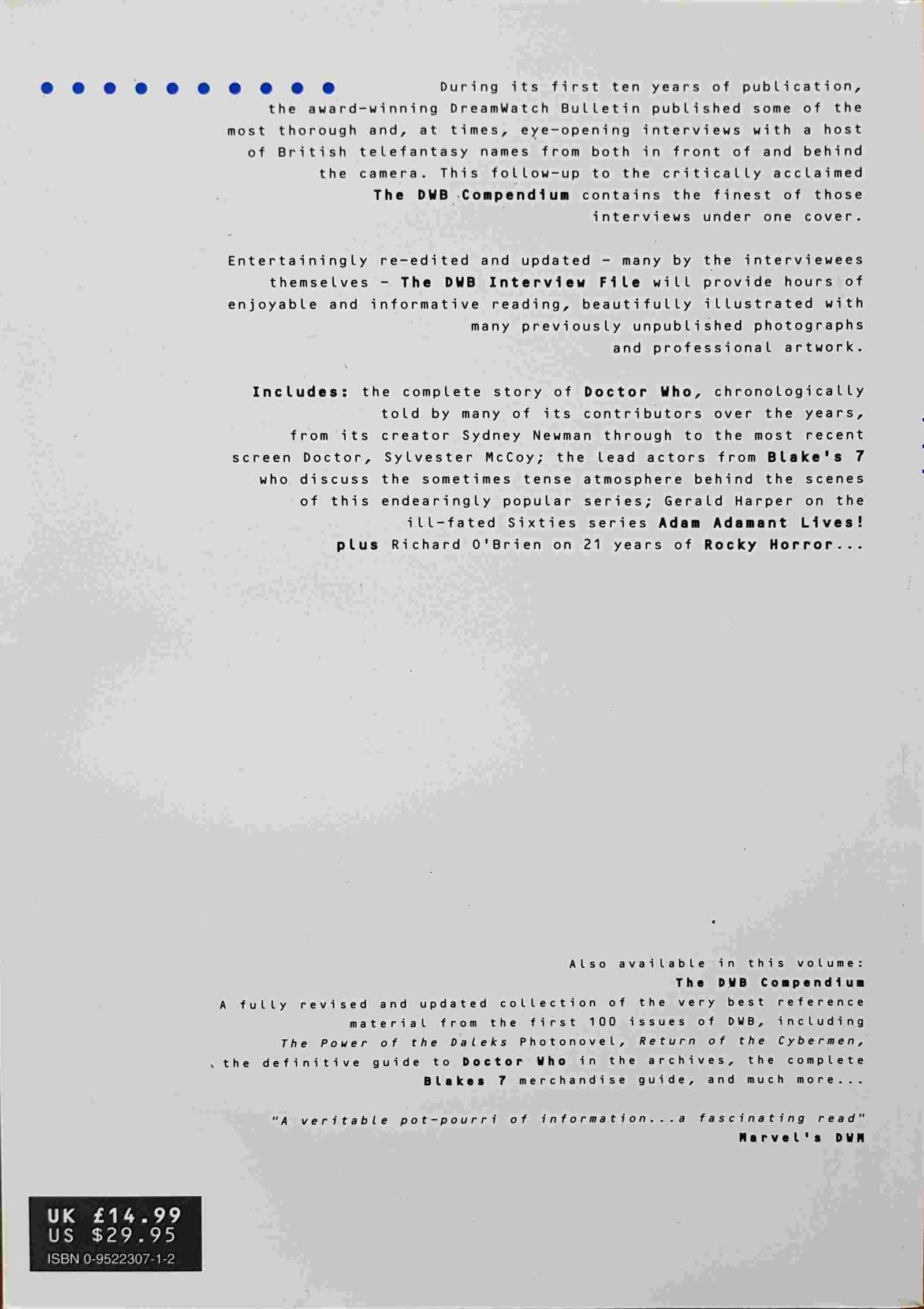 Back cover of 0-9522307-1-2